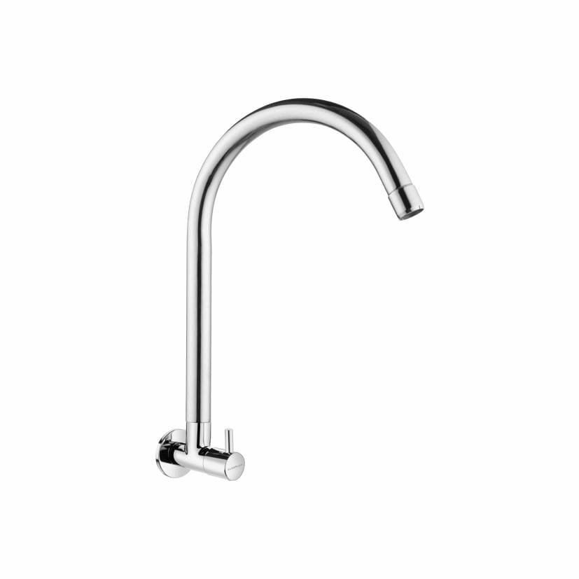 Sink Cock Long Neck With Wall Flange (304)