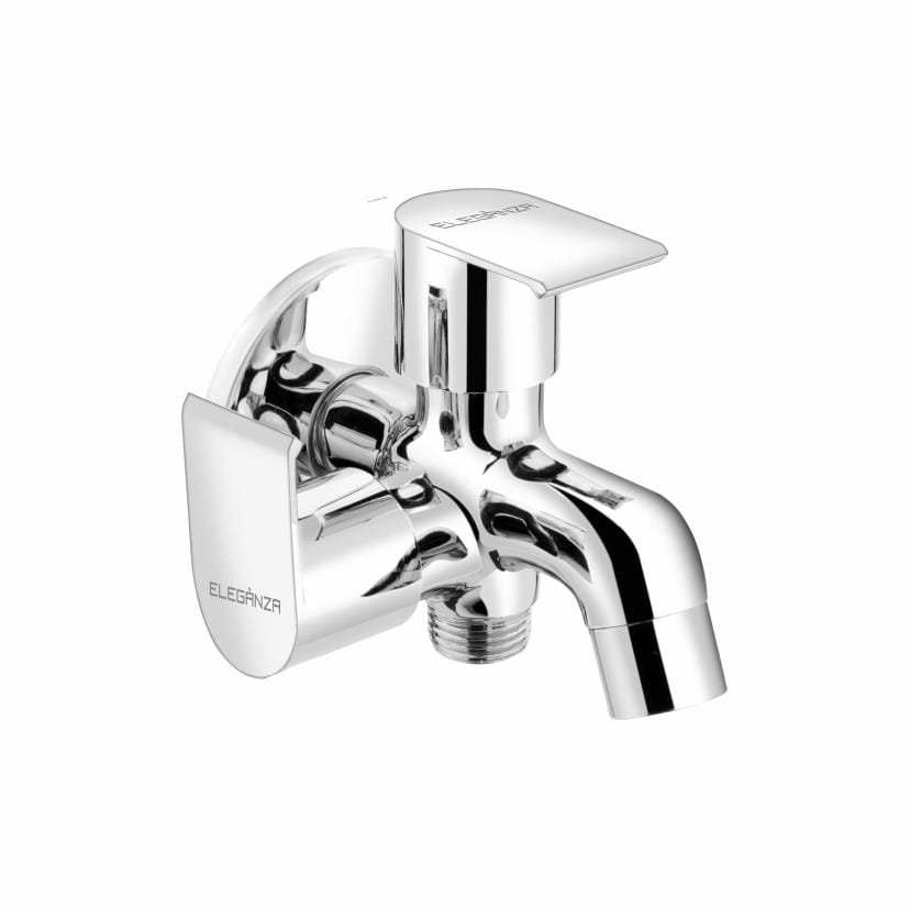 2 Way Bib Cock Dual Handle With Wall Flange (304)